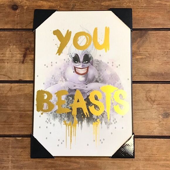 Ursula Disney Villains Wall Art 13x19 New RARE Little Mermaid - Picture 1 of 7